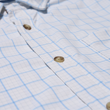 closeup of blue grid pattern