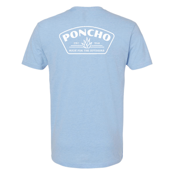 product photo blue agave patch t-shirt back