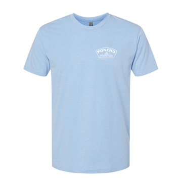 product photo blue agave patch t-shirt front
