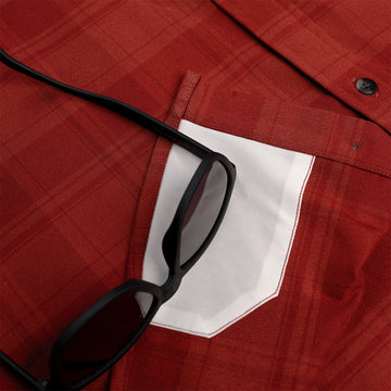 sunglass cloth of red plaid flannel
