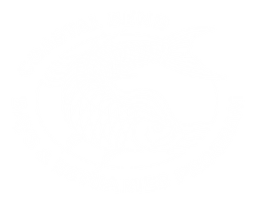 White illustrated fish logo with curved Coconut Blvd lettering and additional text around the bottom