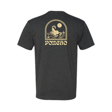 product photo charcoal scorpion t-shirt back