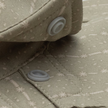 Closeup of collar snaps