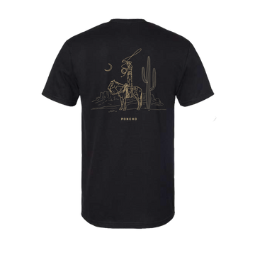 back of the cowboy moon t-shirt