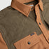 close up of brown and green shirt