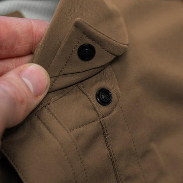 close up of collar snaps