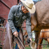 man with horse wearing the falfurrias shirt