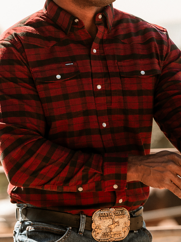 Man in red flannel
