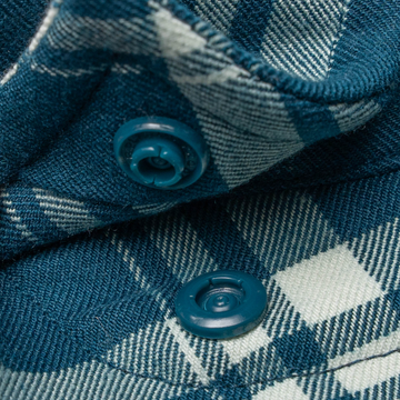closeup of collar snaps on shirt