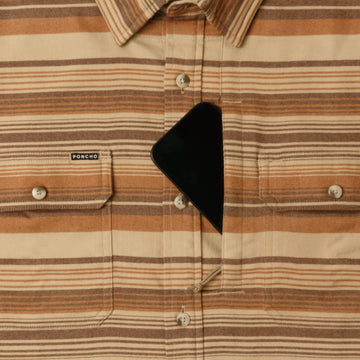 phone in chest zipper pocket