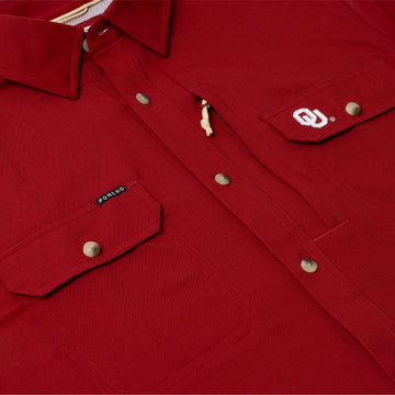 flyover photo of shirt with OU logo