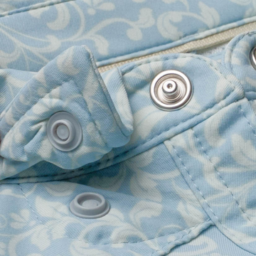 closeup of collar snaps on shirt