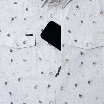 phone in chest zipper pocker