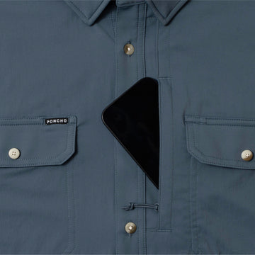 photo of ahi with phone in zipper pocket