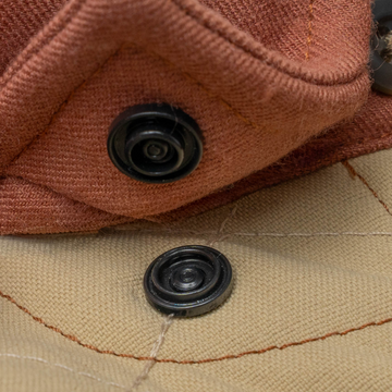 closeup of collar snaps on shirt