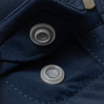 Photo of collar snap on shirt