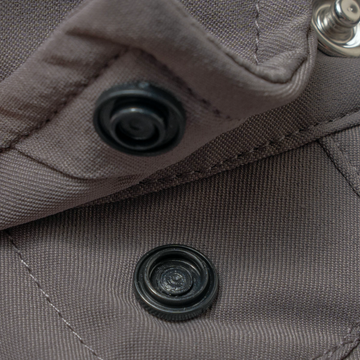 closeup of collar snaps on shirt