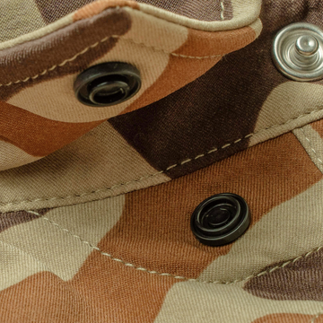 closeup of collar snaps on shirt
