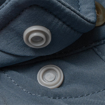 photo of collar snap on shirt