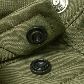 closeup of collar snaps on shirt