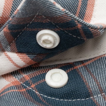 closeup of collar snaps on shirt