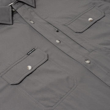 flyover photo of dark gray shirt