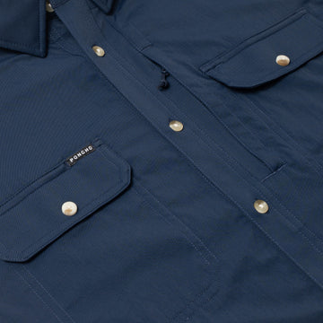 flyover photo of navy blue shirt