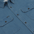 The Franklin blue denim shirt with button front and two flap chest pockets