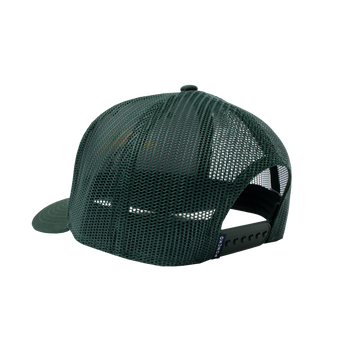 green bass trucker hat back