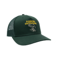 product photo Green bass trucker hat front