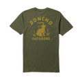 product photo green bobcat t-shirt back