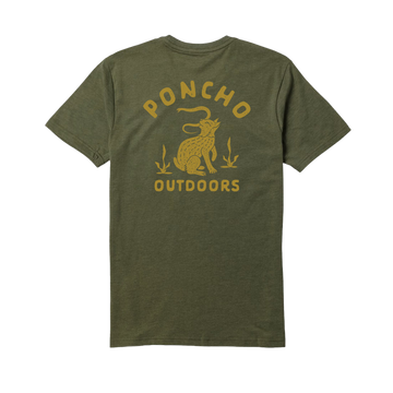 product photo green bobcat t-shirt back