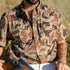 man wearing short sleeve camo shirt