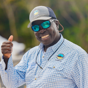 blue plaid shirt fly fishing