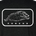 White line art of a running wild boar inside a rounded rectangle with the word PONCHO below on a dark fabric background