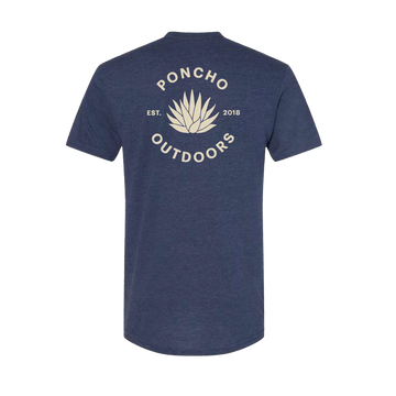 product photo navy agave t-shirt back