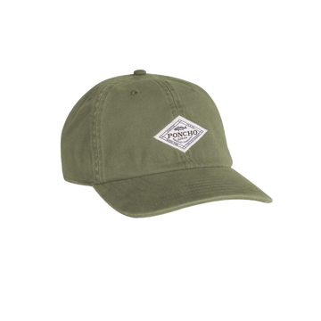 product photo olive diamond patch hat front