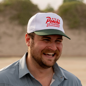 Man Laughing while wearing The Prickly Pear Hat