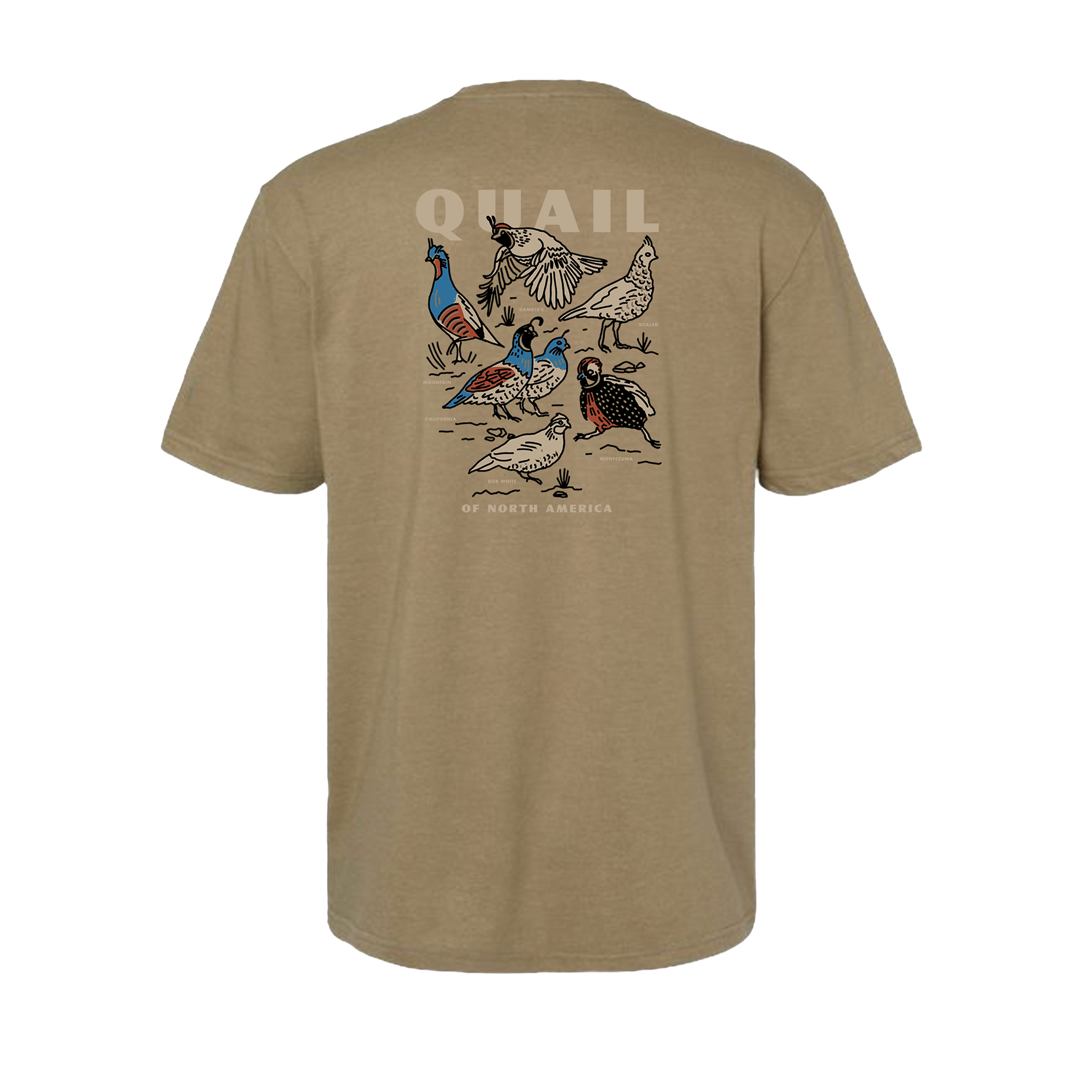 Quail of North America T-Shirt – Poncho - Main Image