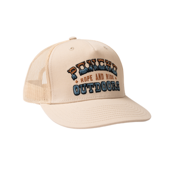 product photo of rope and ride trucker hat