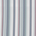Close-up of fabric with vertical stripes in muted colors including red, gray, and blue on a light background.