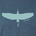 Silhouette of a bird with outstretched wings and the word Poncho on a textured blue background.