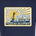Graphic design showing a person fishing from a boat with fish in the water and a large sun in the background, featuring the word Poncho.