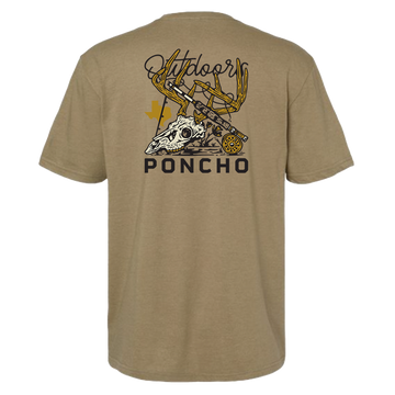 product photo tan buck t-shirt back