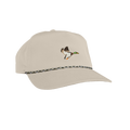 product photo tan mallard hat rope front