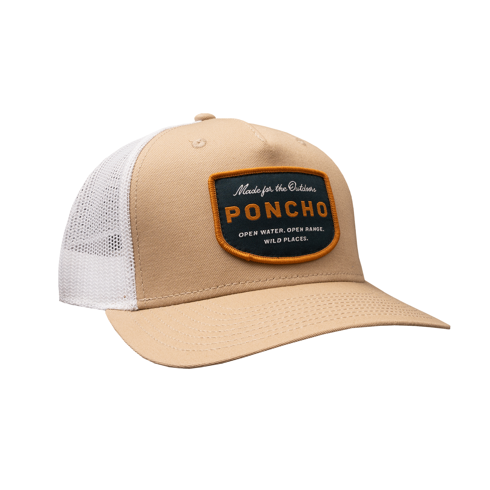 Tan Poncho Badge Trucker Hat