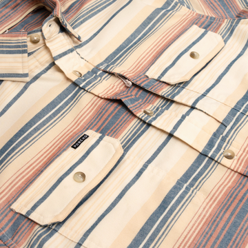 The Pack Mule Serape Stripes western shirt with snap front and dual chest pockets