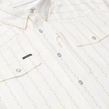 flyover photo of the blue bonnet striped shirt