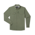product photo front of olive green long sleeve shirt
