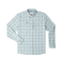 product photo of blue and yellow plaid flannel shirt